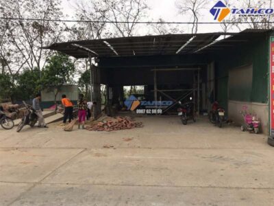 Lắp đặt cầu nâng cho tiệm rửa xe anh Hưng-Vĩnh Phúc