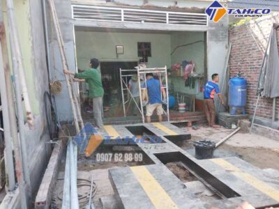 Thi công lắp đặt cầu nâng 1 trụ rửa xe Shark tại Nam Định – Anh Quyên
