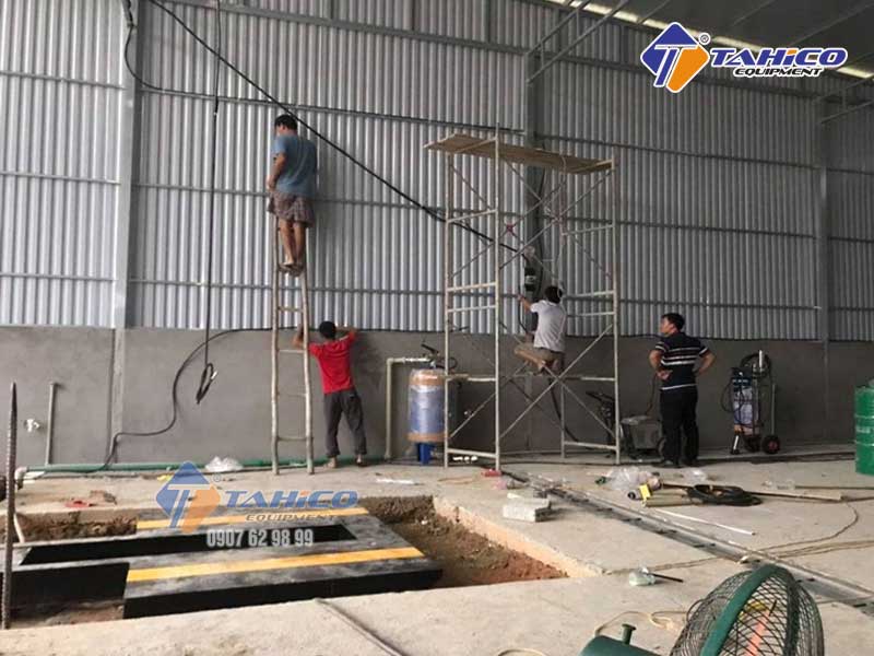 Lắp đặt tiệm rửa xe của anh Doanh tại Tuyên Quang