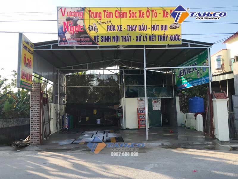 Lắp đặt tiệm rửa xe ô tô – xe máy anh Vương tại Thanh Hóa
