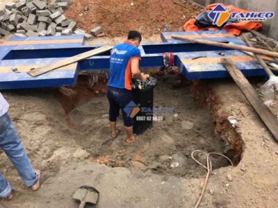 Lắp đặt cầu nâng 1 trụ SHARK cho anh Toản ở Vân Đồn – Quảng Ninh