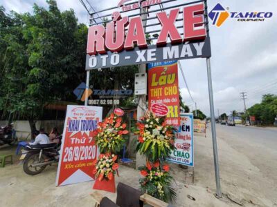 Lắp đặt trung tâm rửa xe cho anh Hồng ở Thạch Thất – Hà Nội