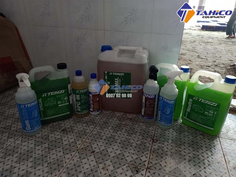 Lắp đặt thiết bị tiệm rửa xe cho anh Cảnh ở Hải Dương.