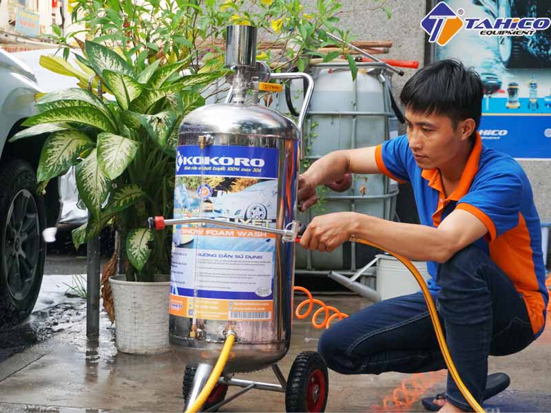 [Kiến Thức] Cấu tạo bình bọt tuyết rửa xe chuyên dụng