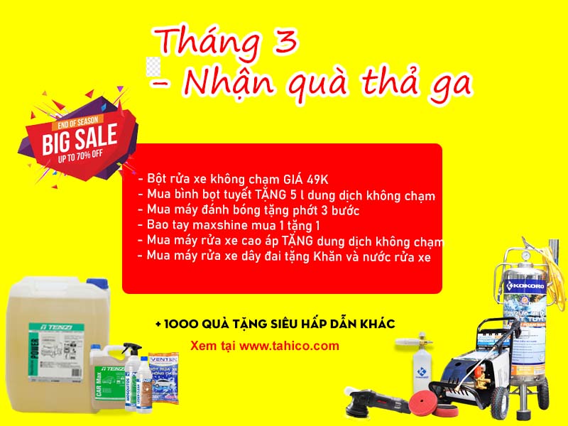 Khuyến mãi tháng 3 – Nhận quà cực đã
