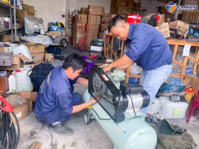 Máy nén khí kêu to – Nguyên nhân – Cách khắc phục