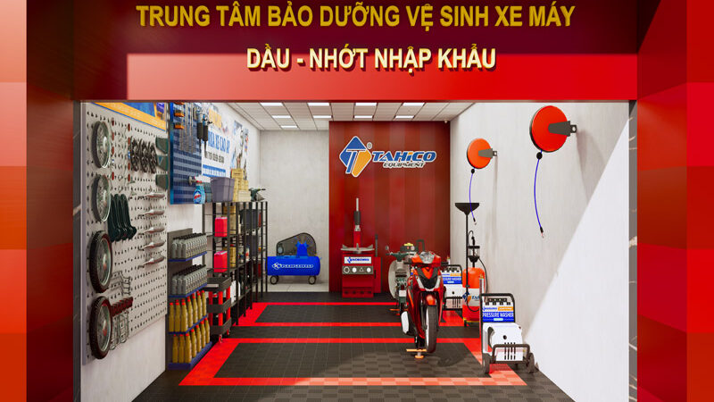 Mô hình rửa xe máy – thay nhớt SIÊU HOT