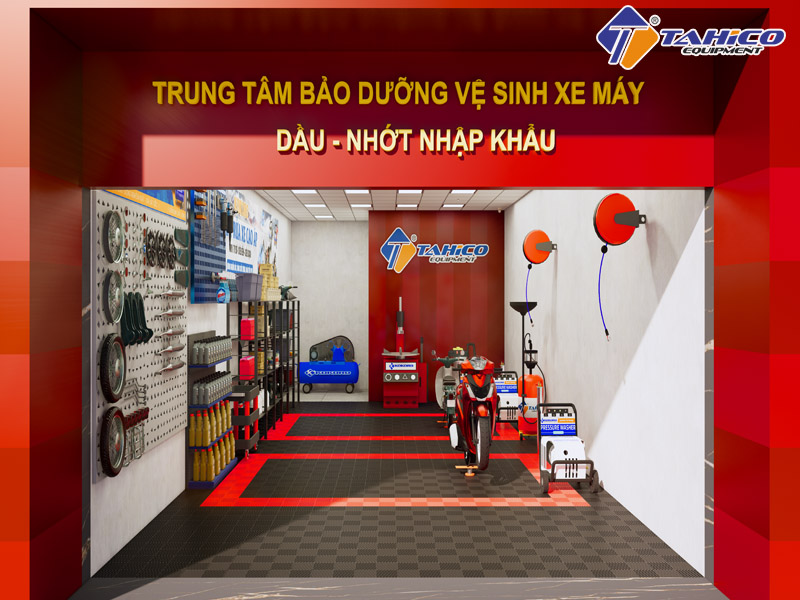 Mô hình rửa xe máy – thay nhớt SIÊU HOT