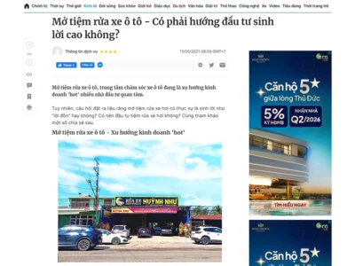 Báo Thanhnien.vn | Xu Hướng Mở Tiệm Rửa Xe Từ Tahico