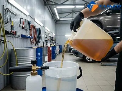 Cách Pha Xà Bông Rửa Xe Đúng Tỷ Lệ Cho Bình Bọt Tuyết