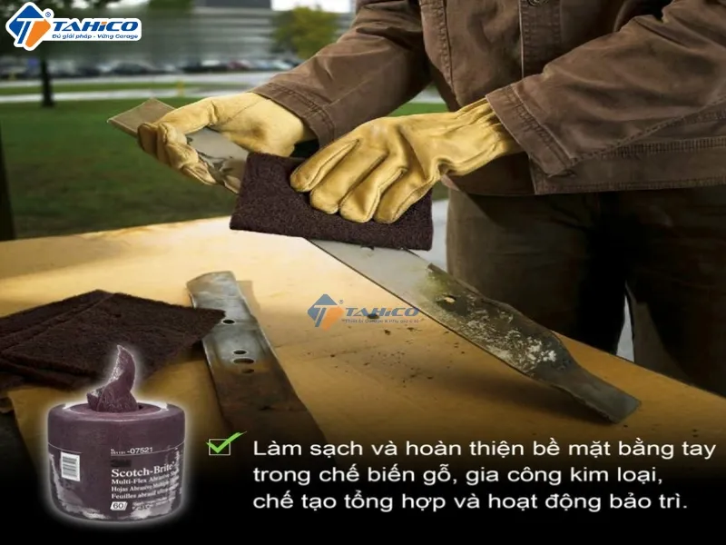 Miếng chà nhám bùi nhùi 3M Scotch-Brite 8 inches x 4 inches