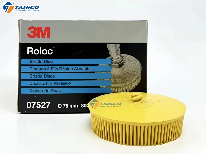 Bánh chà nhám phá rỉ sét 3M Scotch-Brite Roloc Bristle Disc 3 inches