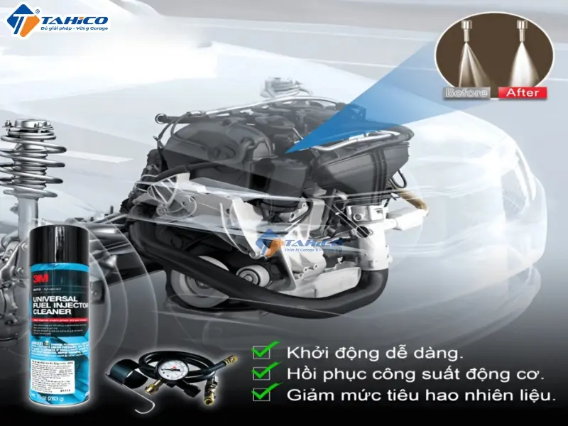 Súc béc kim phun xăng điện tử 3M Universal Fuel Injector 08956 285g