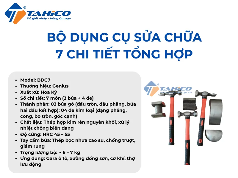 Hình ảnh sản phẩm Bộ dụng cụ sửa chữa 7 chi tiết tổng hợp