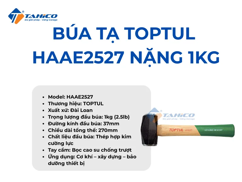 Hình ảnh sản phẩm Búa tạ Toptul HAAE2527 nặng 1kg
