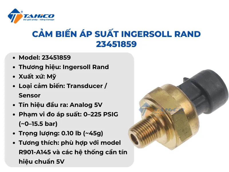 Cảm biến áp suất Ingersoll Rand 23451858 | 23451859