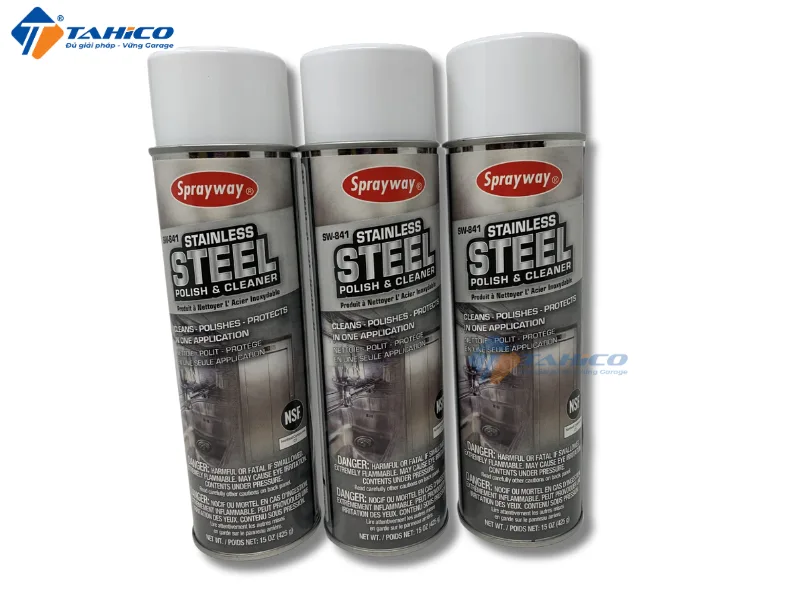 Chất đánh bóng & làm sạch bề mặt kim loại Sprayway Stainless Steel Polish & Cleaner 841R 425ml
