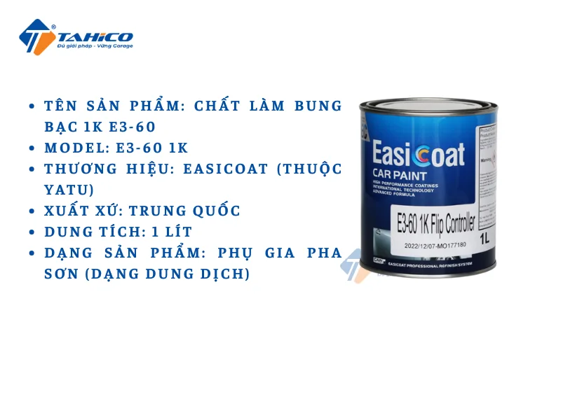 Chất làm bung bạc Easicoat E3-60 1K Flip Controller 1L