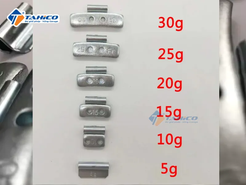 Chì đóng cho vành hợp kim nhôm Tahico 5-35g