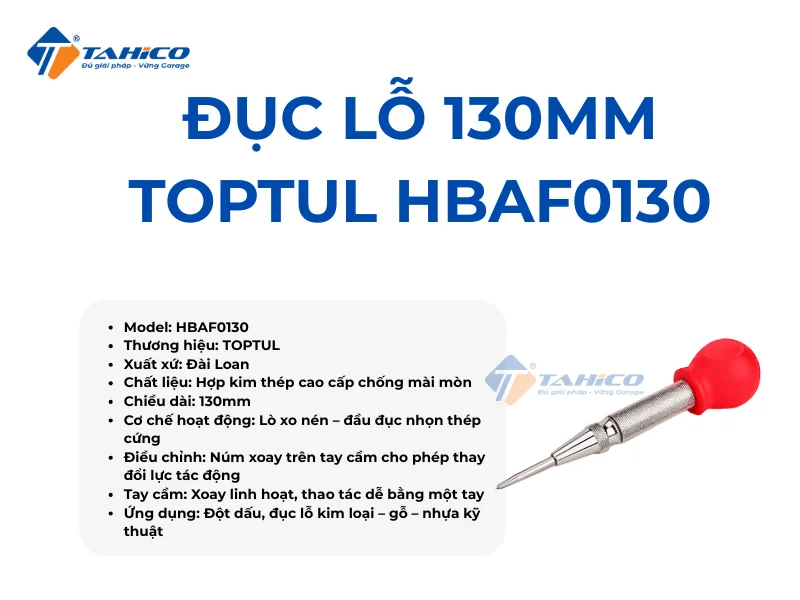Hình ảnh sản phẩm Đục lỗ 130mm Toptul HBAF0130