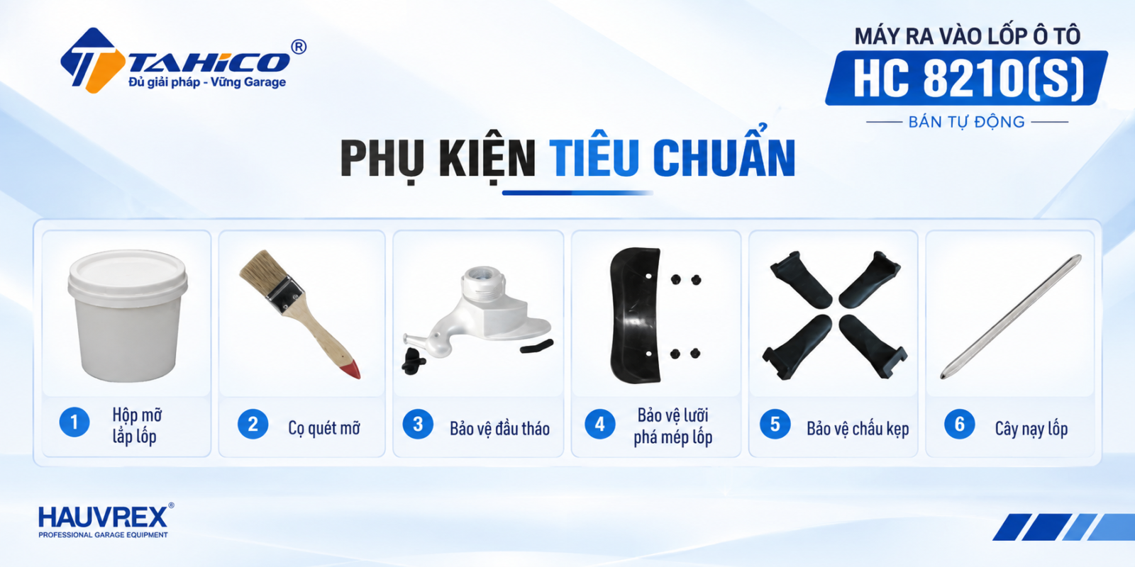 Máy ra vào lốp ô tô bán tự động Hauvrex HC8210(S)