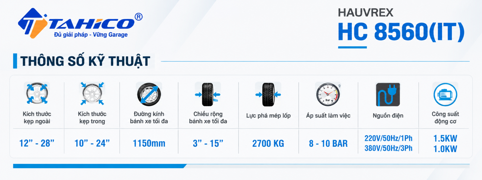 Máy ra vào lốp ô tô tự động HC8560(IT)