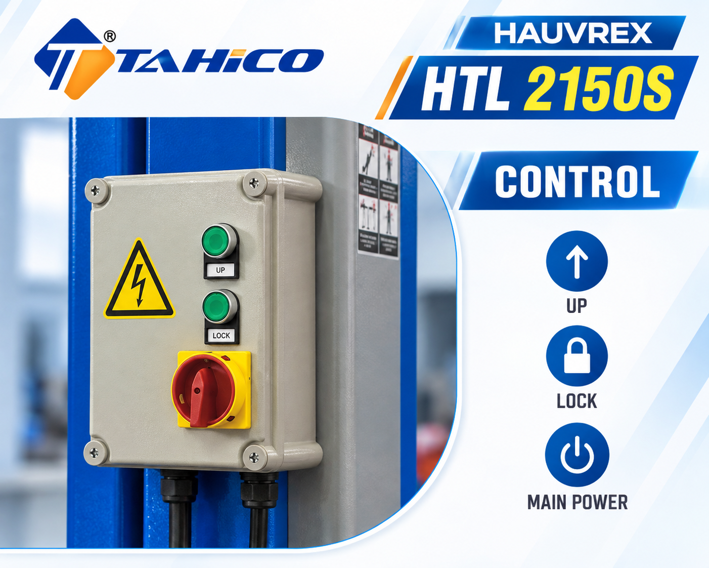 Cầu nâng 2 trụ cáp dưới Hauvrex HTL2150S