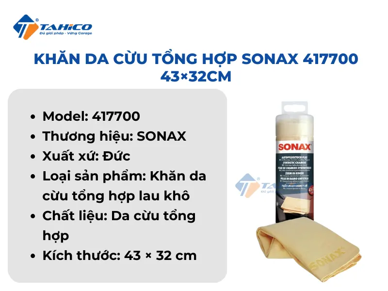 Khăn da cừu tổng hợp Sonax 417700 43×32cm