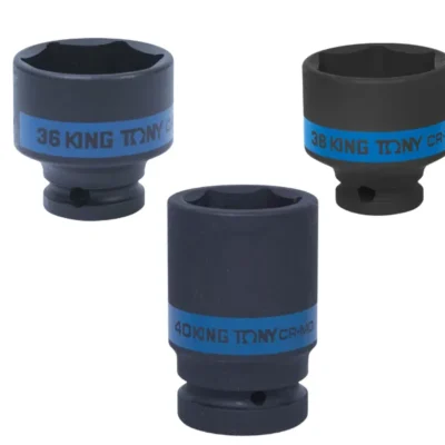 Hình ảnh sản phẩm Khẩu tuýp 1" Kingtony 853536M/853538M/853540M 6 cạnh, Đen, Dài 65 mm | 36mm 38mm 40mm