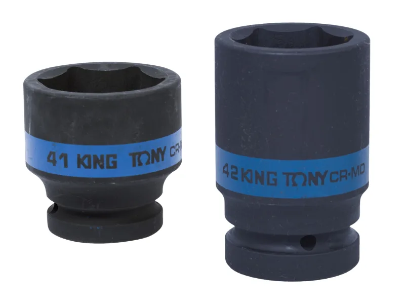 Hình ảnh sản phẩm Khẩu tuýp 1" Kingtony 853541M/Kingtony 853542M 6 cạnh, Đen, Dài 70mm | 41mm 42mm
