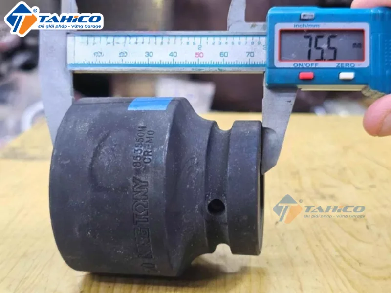 Hình ảnh sản phẩm Khẩu tuýp 1" Kingtony 853546M/Kingtony 853550M 6 cạnh, Đen, Dài 75mm | 46mm 50mm