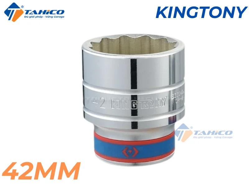 Hình ảnh sản phẩm Khẩu tuýp 3/4" Kingtony 633041M/Kingtony 633042M 12 cạnh, Trắng, Dài 64mm | 41mm 42mm