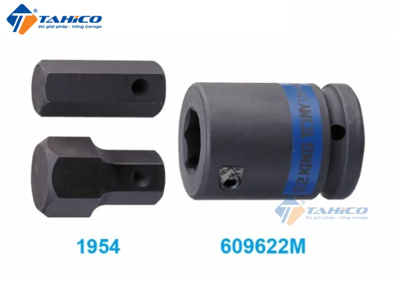 Hình ảnh sản phẩm Khẩu tuýp 3/4" Kingtony 609622M - 22mm, Vặn vít, Đen, Dài 60mm
