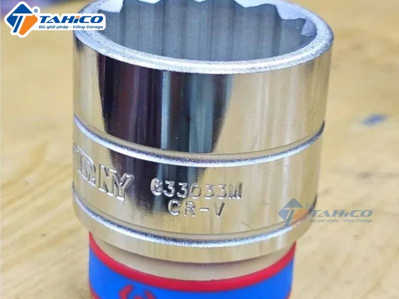 Hình ảnh sản phẩm Khẩu tuýp 3/4" Kingtony 633033M - 33mm, 12 cạnh, Trắng, Dài 56mm