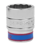 Hình ảnh sản phẩm Khẩu tuýp 3/4" Kingtony 633034M - 34mm, 12 cạnh, Trắng, Dài 57mm