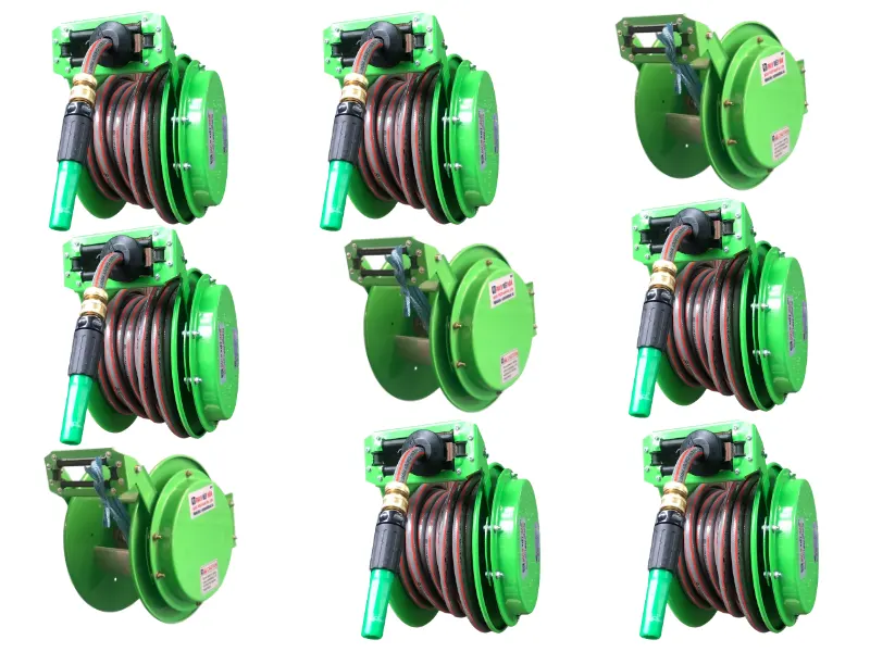 Khung và Rulo cuộn ống tưới cây RWA-T12 Series dài 10m - 40m | Kiểu lò xo tự cuộn