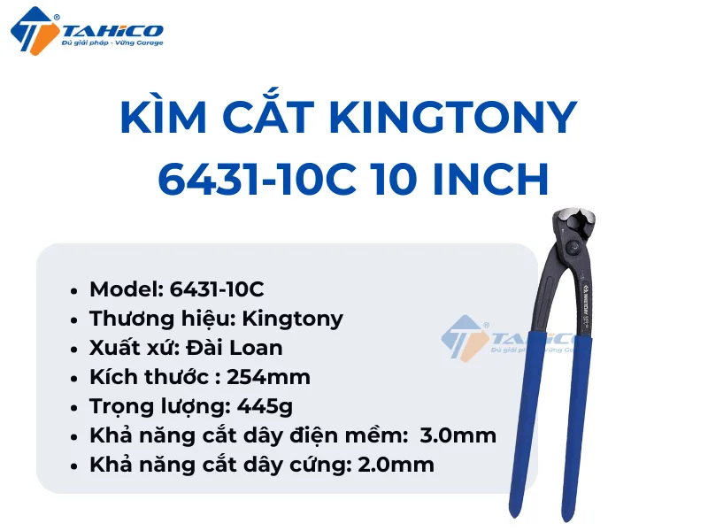Hình ảnh sản phẩm Kìm cắt Kingtony 6431-10C 10 inch