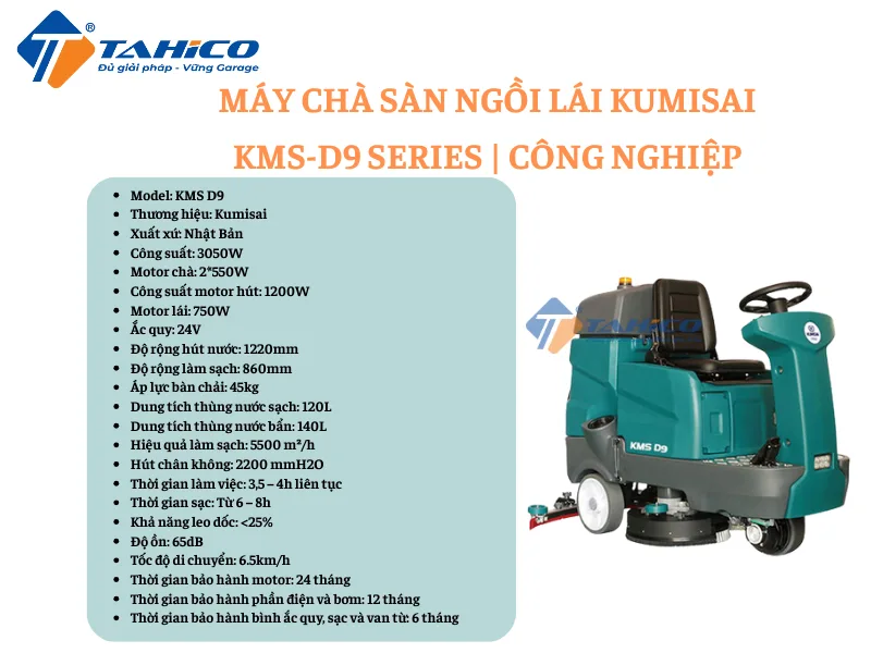 Hình ảnh sản phẩm Máy chà sàn ngồi lái Kumisai KMS-D9 Series | Công nghiệp