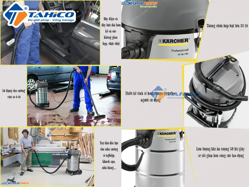 Hình ảnh sản phẩm Máy hút bụi đa năng Karcher NT 20/1, NT 38/1 Me Classic 1500W | Dung tích 20L, 38L