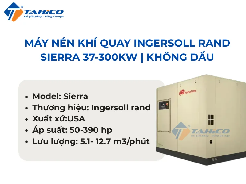 Hình ảnh sản phẩm Máy nén khí quay không dầu Ingersoll Rand Sierra 37-300kW