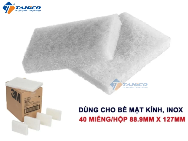 Miếng bùi nhùi 3M Scotch-Brite 9030 chuyên dụng cho bề mặt dễ trầy 88.9 × 127 mm