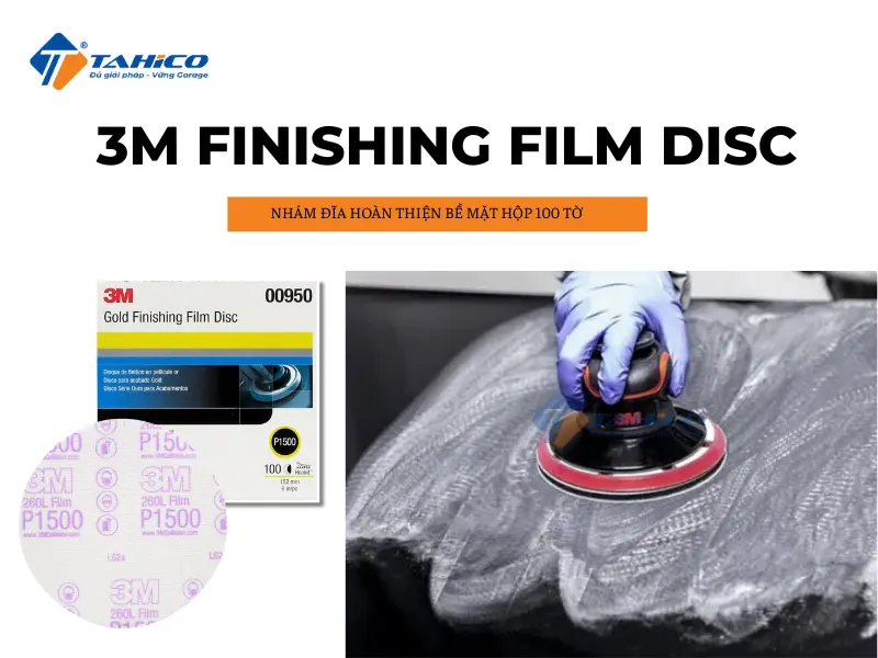 Nhám đĩa hoàn thiện bề mặt 3M Finishing Film Disc hộp 100 tờ