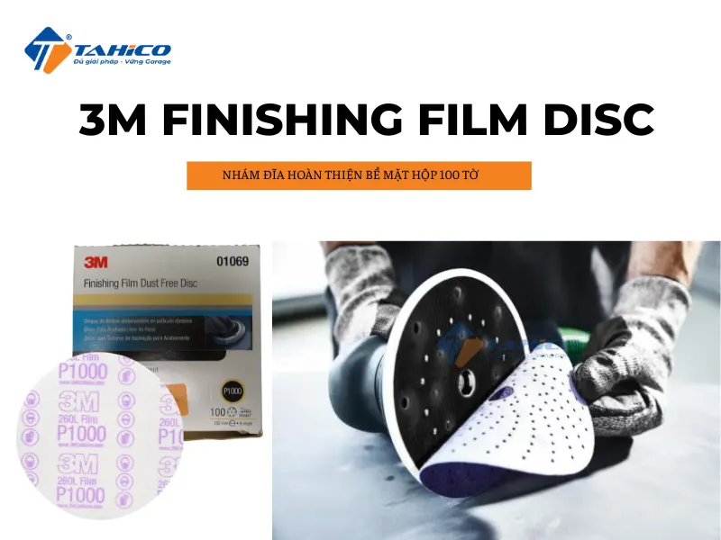 Nhám đĩa hoàn thiện bề mặt 3M Finishing Film Disc hộp 100 tờ