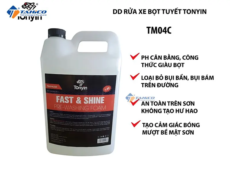 Đặc điểm Tonyin Fast Shine Pre-Washing Foam