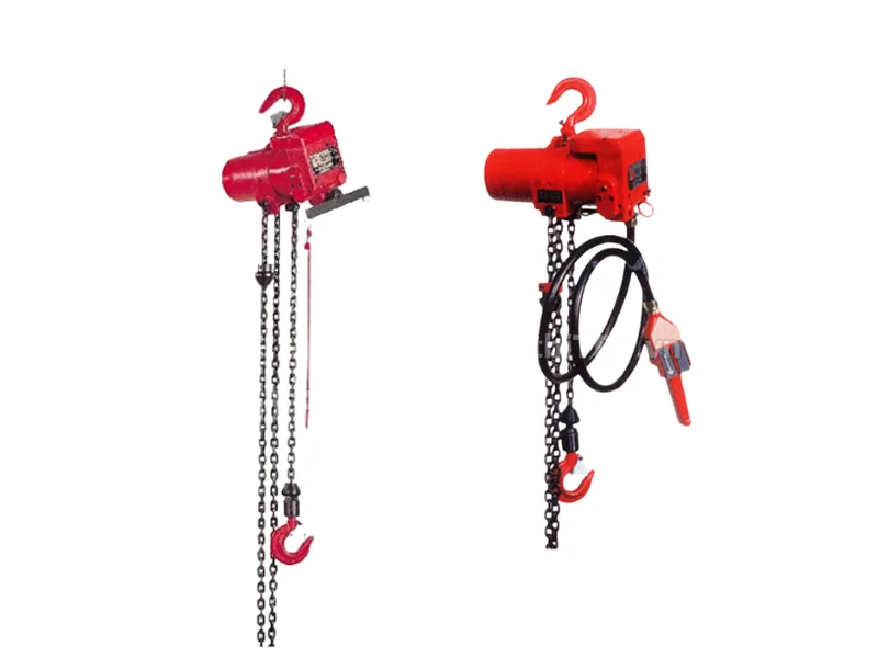 Hình ảnh sản phẩm Palang xích Toku TCR-500C, TCR-500PE dùng hơi khí nén 500kg