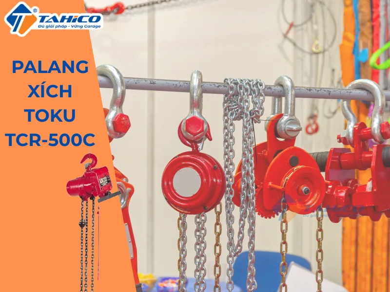Hình ảnh sản phẩm Palang xích Toku TCR-500C, TCR-500PE dùng hơi khí nén 500kg