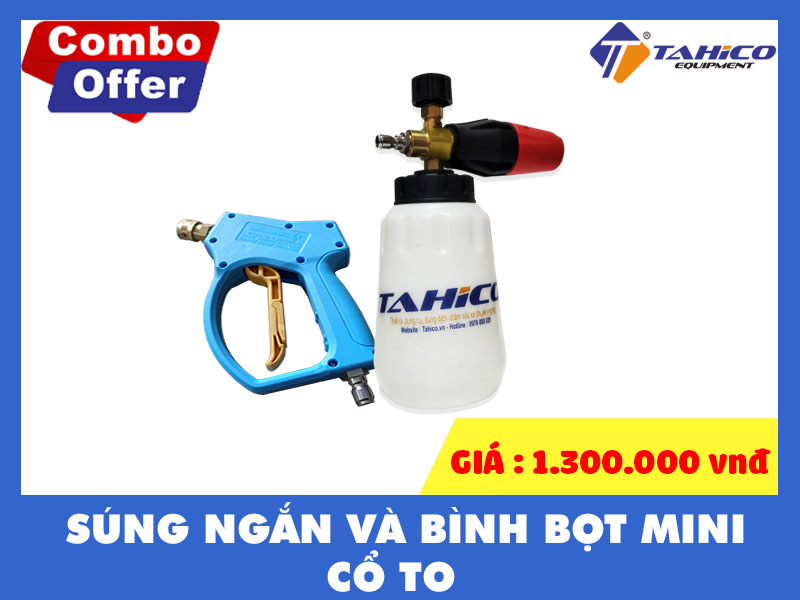 Súng ngắn và bình bọt tuyết cổ to GIÁ SỐC