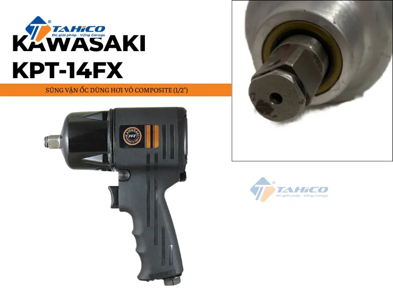 Súng vặn ốc dùng hơi vỏ composite Kawasaki KPT-14FX (1/2")