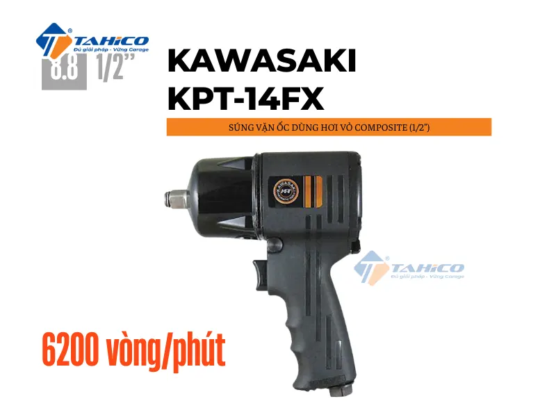 Súng vặn ốc dùng hơi vỏ composite Kawasaki KPT-14FX (1/2")