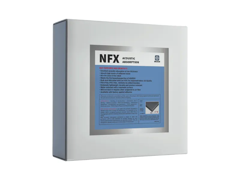Tấm tiêu âm chống ồn Onzca NFX 25kg/m³ 600×500mm